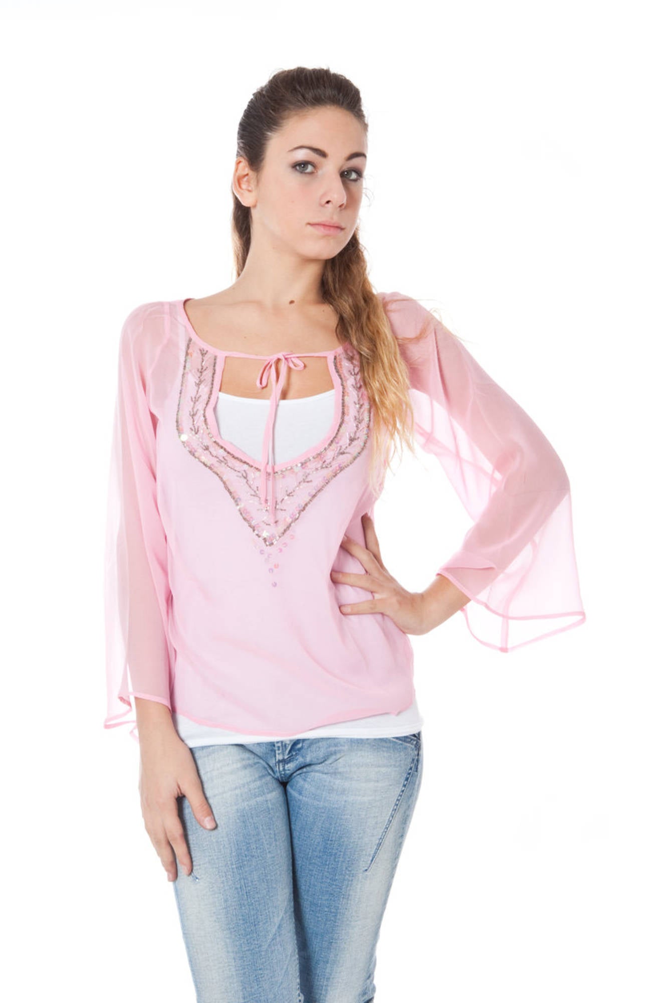 PHARD T-SHIRT MANCHES LONGUES FEMME ROSE
