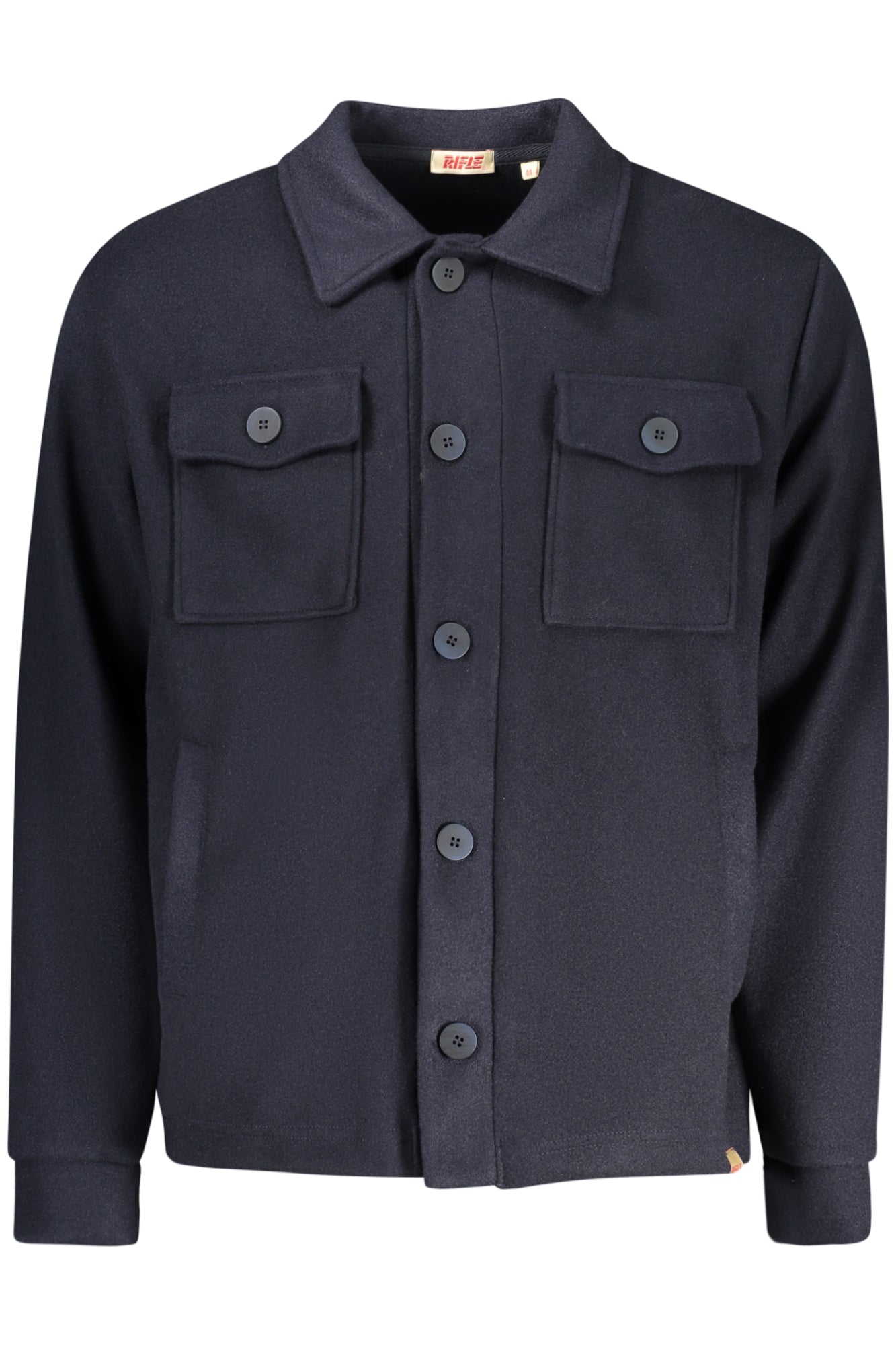 CHEMISE HOMME À MANCHES LONGUES BLEUE AVEC IMPRIMÉ FUSIL