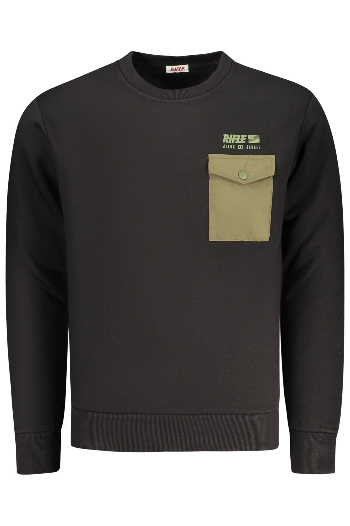 SWEAT-SHIRT ZIPPÉ NOIR HOMME RIFLE