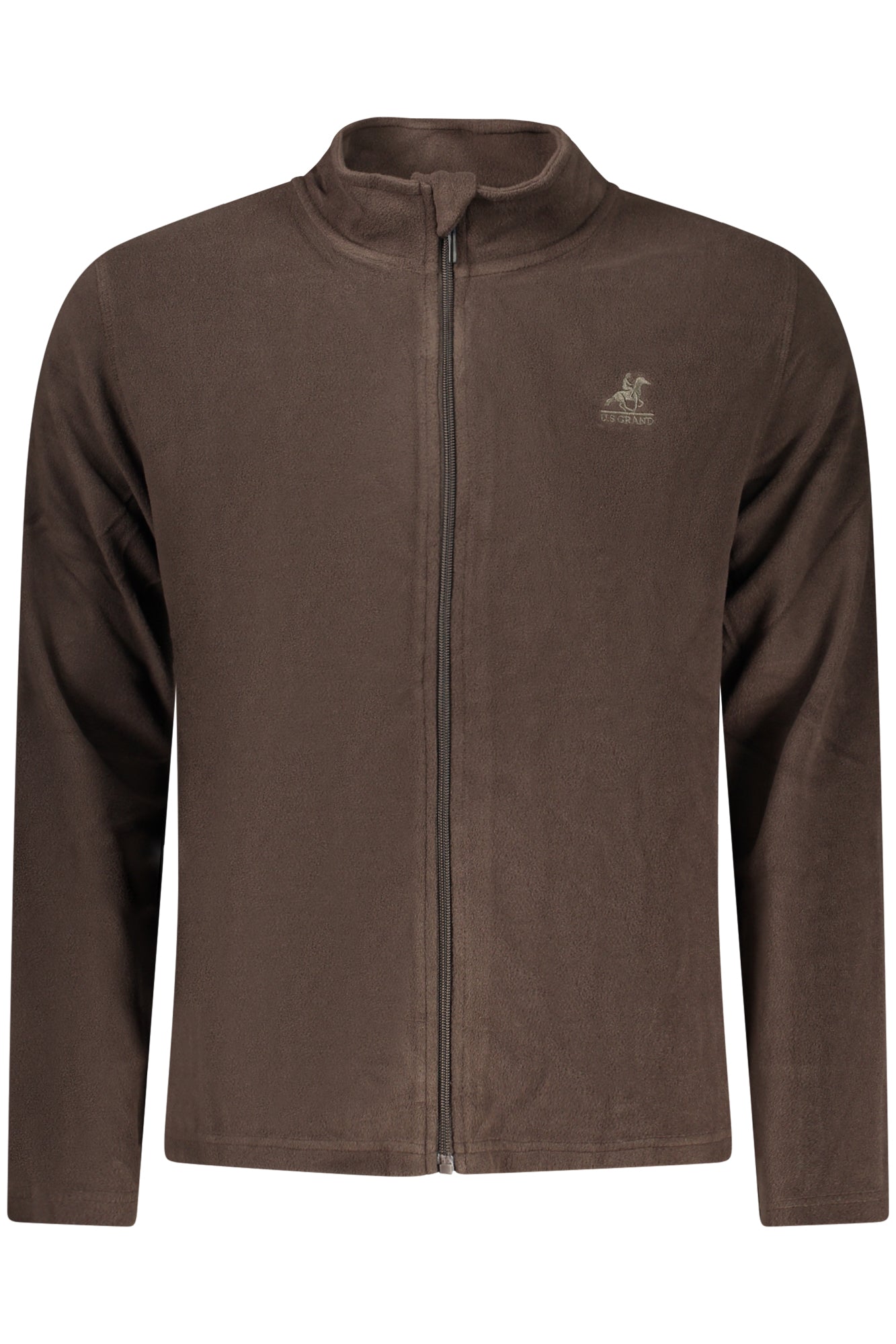 SWEAT-SHIRT BRUN ZIPPÉ HOMME US GRAND