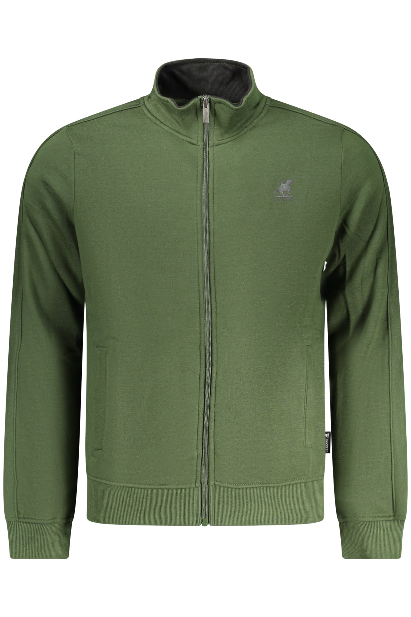 SWEAT-SHIRT HOMME VERT ZIPPÉ US GRAND