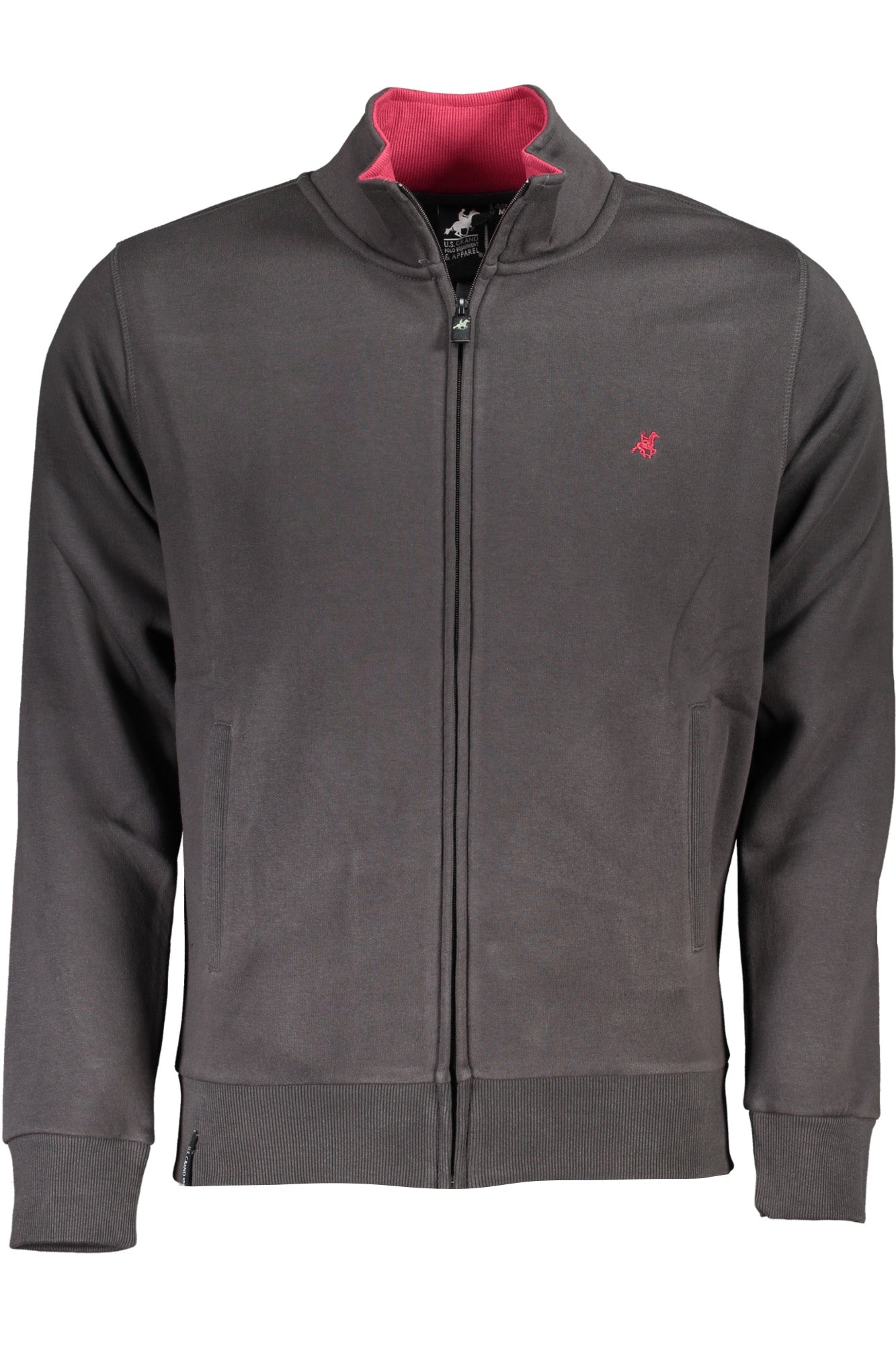 SWEAT-SHIRT GRIS ZIPPÉ POUR HOMME US GRAND
