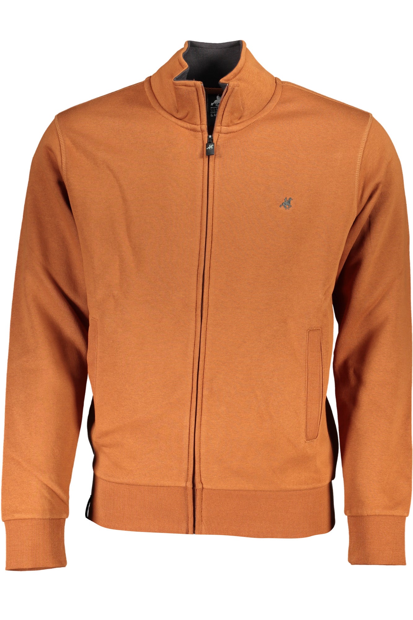 SWEAT-SHIRT BRUN ZIPPÉ HOMME US GRAND