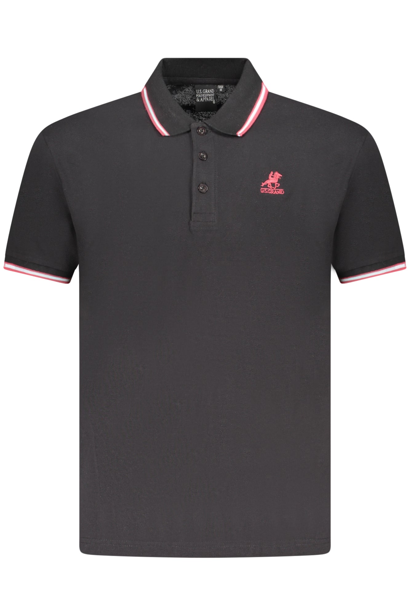 US GRAND POLO MANCHES COURTES HOMME NOIR