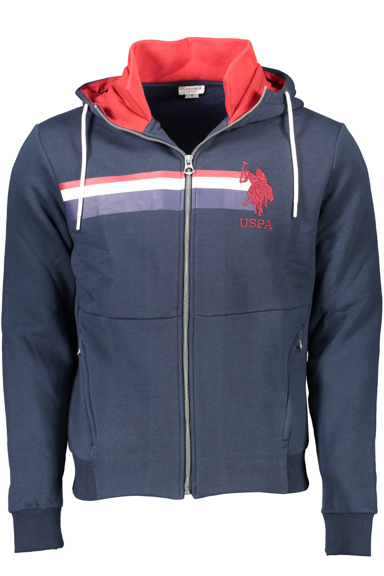 SWEATSHIRT BLEU ZIPPÉ HOMME US POLO